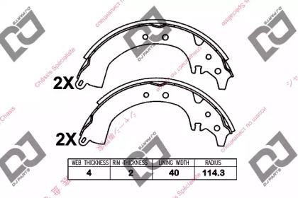 Комлект тормозных накладок DJ PARTS BS1193